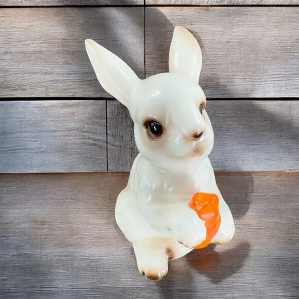 Vintage‎ Enesco Porcelain Bunny Rabbit Figurine Painted Made In Japan Figure VTG